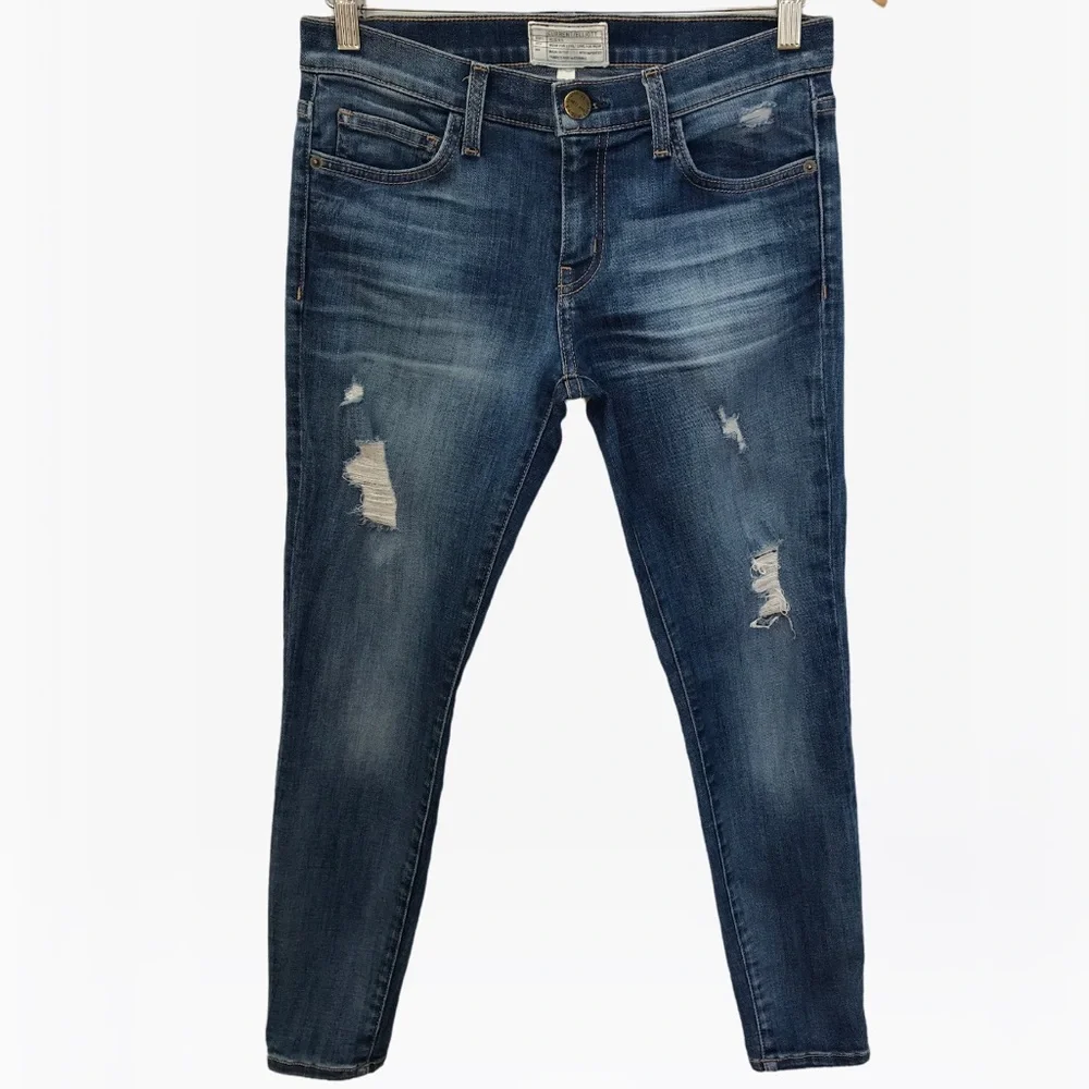 Current/Elliott Mid-Rise Distressed Women’s Jeans - 28